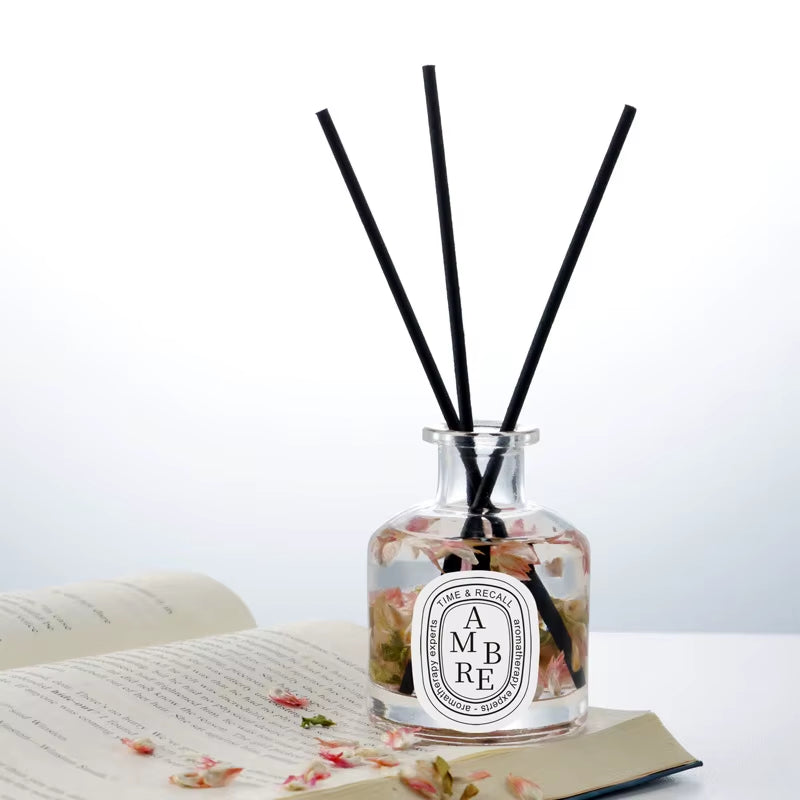 50Ml Reed Diffuser Sets Hotel Bathroom Rattan Sticks Aromatherapy Diffuser Air Freshener Plant Home Fragrance Refill Oil