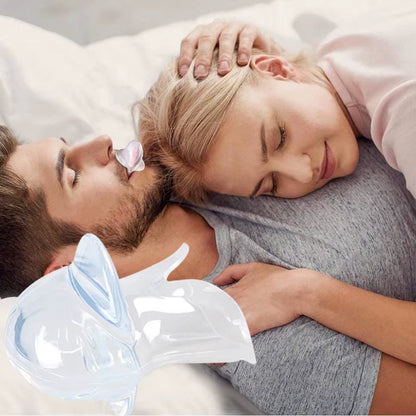 1Pcs/1Box Silicone anti Snoring Tongue Retaining Device Sleep Breathing Apnea Night Guard Aid Snore Saver Snore Solution