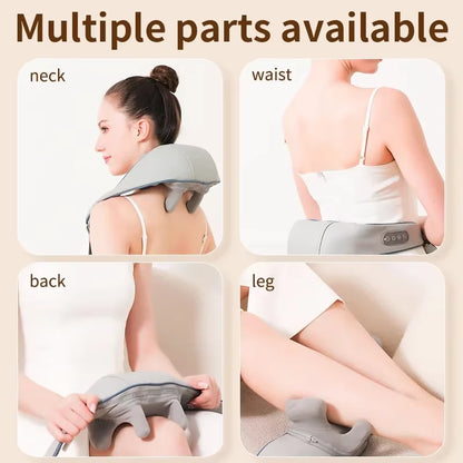 NECK Massager Cervical Spine Massager Shoulder and Neck Trapezius Muscle Charging Imitation Hand Kneading Hot Compress Cape