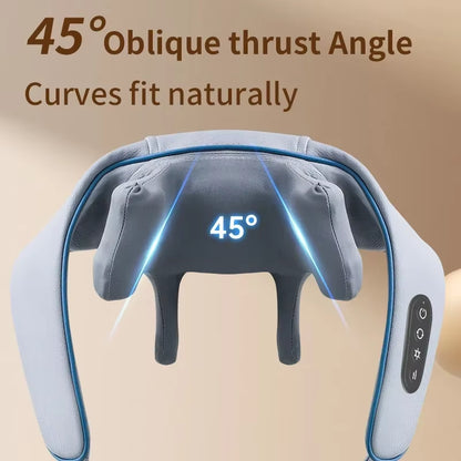 NECK Massager Cervical Spine Massager Shoulder and Neck Trapezius Muscle Charging Imitation Hand Kneading Hot Compress Cape