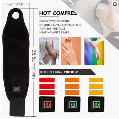 Heating Wrist Protector Sports Protection Breathable USB Hand Massager Support Wristband Pad Brace Tool Heat Health Care Devic