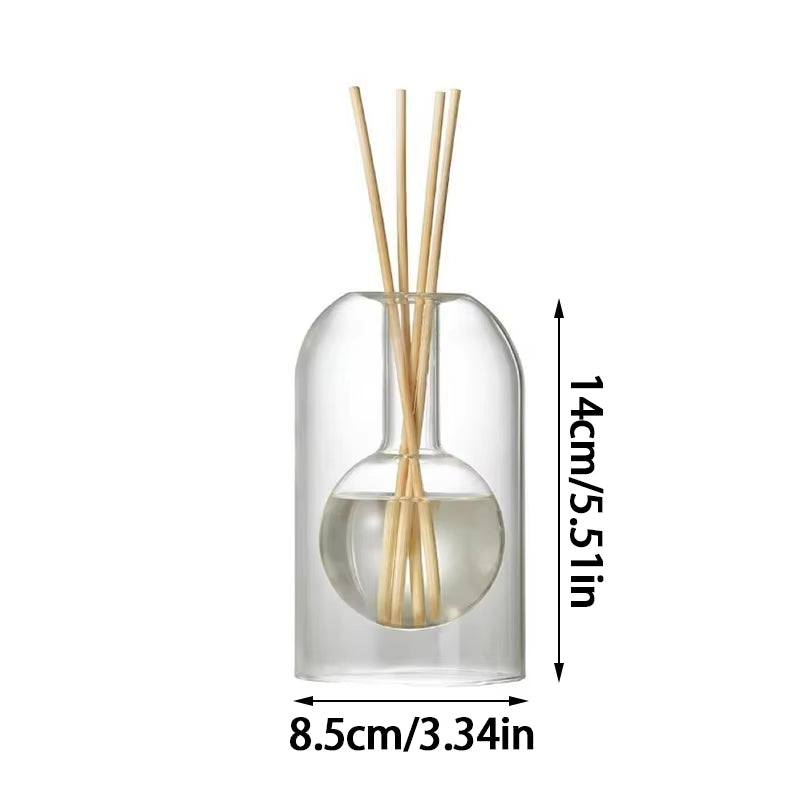 130Ml Aromatherapy Diffuser Bottle Transaprent Glass Essential Oil Bottles with Fragrance Stick Home Storage Containers Bottle