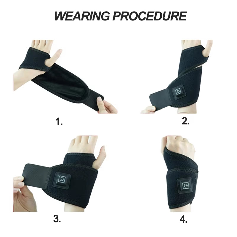 Heating Wrist Protector Sports Protection Breathable USB Hand Massager Support Wristband Pad Brace Tool Heat Health Care Devic