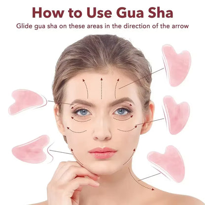 Natural Stone Guasha Jade Facial Beauty Scraping Massage Tools Firm Skin Care Face Gua Sha SPA Physical Therapy Gue Che Roller