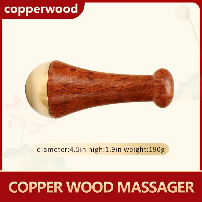 Guasha Massage Tool Face Gua Sha Face Copper Wood Scraping Stick Kansa Hammer Face and Foot Massage