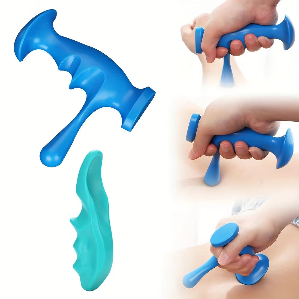 T-Shaped Massager Thumb Finger Pressure Press Trigger Point Manual Deep Physiotherapy Massage Tools Full Body Muscle Relax Stick