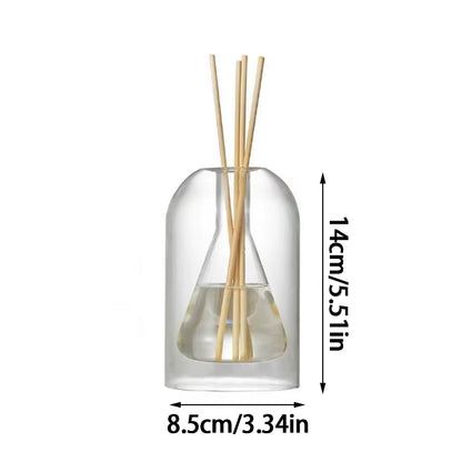 130Ml Aromatherapy Diffuser Bottle Transaprent Glass Essential Oil Bottles with Fragrance Stick Home Storage Containers Bottle