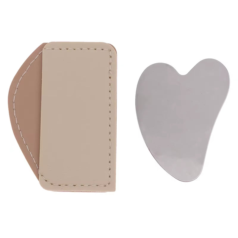 Face Neck Body Guasha Massage Tool Facial Skin Care Guasha Board Face Massager Stainless Steel Gua Sha Scraper Massager