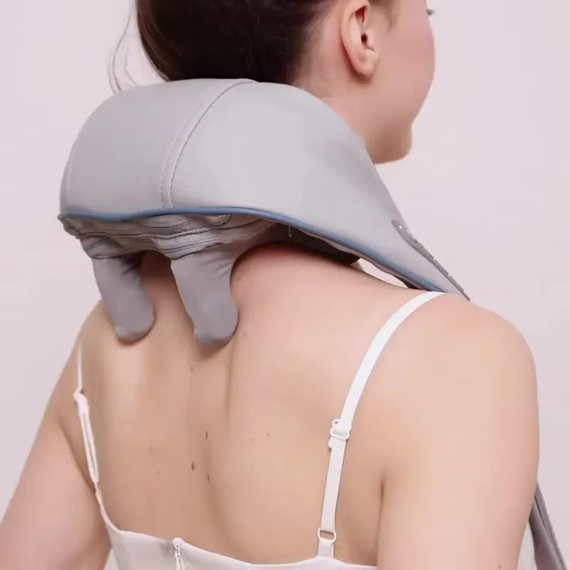 NECK Massager Cervical Spine Massager Shoulder and Neck Trapezius Muscle Charging Imitation Hand Kneading Hot Compress Cape