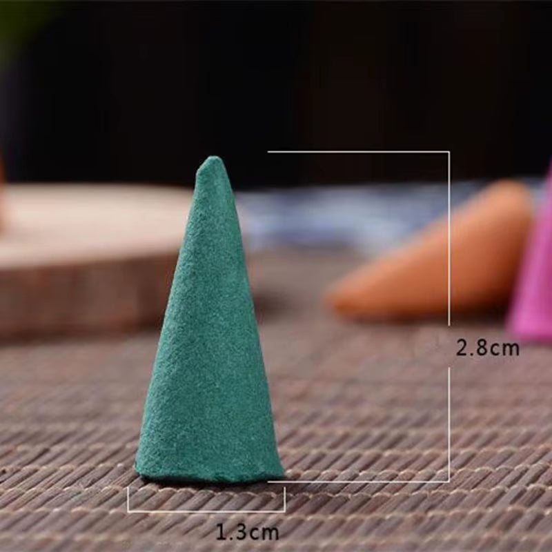 FY 30/60Pcs Mixed Natural Cones Incense Aromatherapy Sandalwood Jasmine Granules Yoga Meditation Anxiety Relief Fragrance Scents