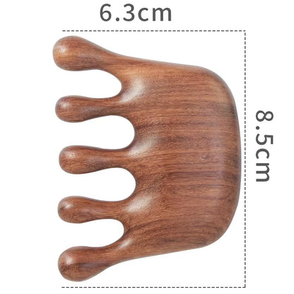 Sandalwood Hair Comb Scalp Relax Acupoint Massager Portable Wooden Handle Comb Anti-Static Styling Tool Massagem Body Massager