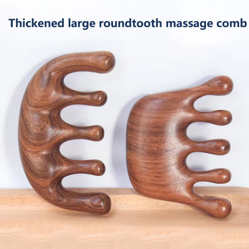 Sandalwood Hair Comb Scalp Relax Acupoint Massager Portable Wooden Handle Comb Anti-Static Styling Tool Massagem Body Massager