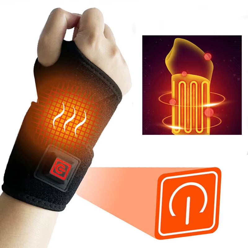 Heating Wrist Protector Sports Protection Breathable USB Hand Massager Support Wristband Pad Brace Tool Heat Health Care Devic