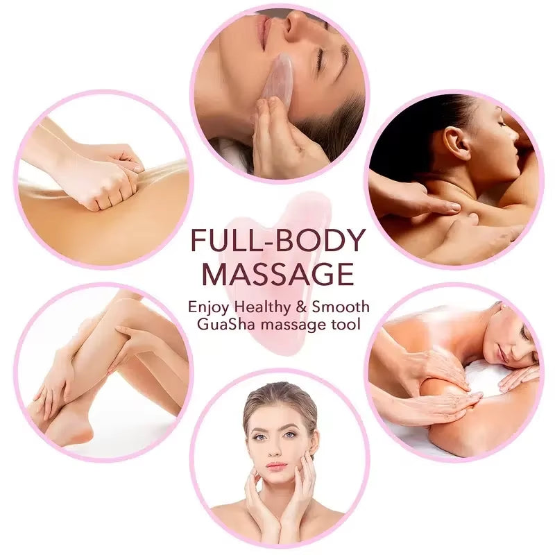 Natural Stone Guasha Jade Facial Beauty Scraping Massage Tools Firm Skin Care Face Gua Sha SPA Physical Therapy Gue Che Roller