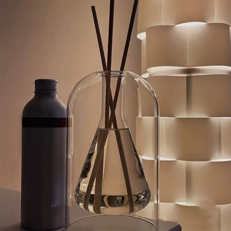 130Ml Aromatherapy Diffuser Bottle Transaprent Glass Essential Oil Bottles with Fragrance Stick Home Storage Containers Bottle