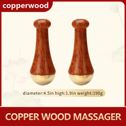 Guasha Massage Tool Face Gua Sha Face Copper Wood Scraping Stick Kansa Hammer Face and Foot Massage