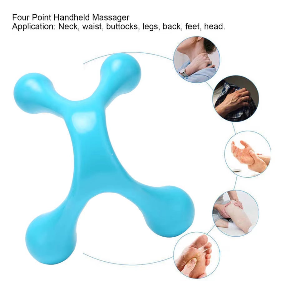 Manual Massage Tool Four Point Handheld Acupuncture Points Massager for Full Body Waist Neck Foot Leg Head Relief Pain Tools