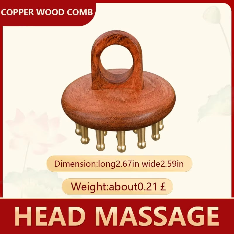 Guasha Massage Tool Face Gua Sha Face Copper Wood Scraping Stick Kansa Hammer Face and Foot Massage