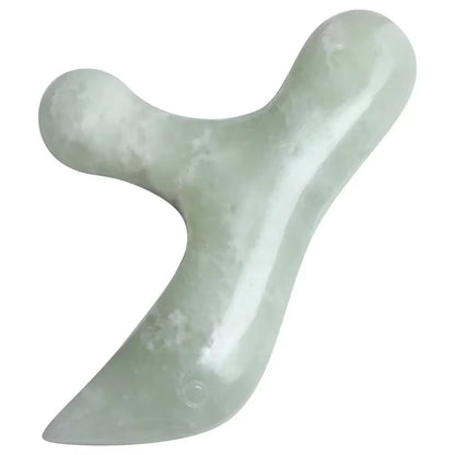 Reflexology Tool Natural Jade Therapy Massage Tools, Widely Used as Head Neck Hand Waist Calf Leg Foot Massager, High Usefulness