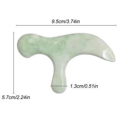 Reflexology Tool Natural Jade Therapy Massage Tools, Widely Used as Head Neck Hand Waist Calf Leg Foot Massager, High Usefulness