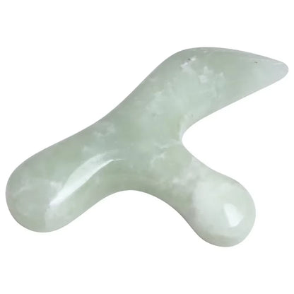 Reflexology Tool Natural Jade Therapy Massage Tools, Widely Used as Head Neck Hand Waist Calf Leg Foot Massager, High Usefulness