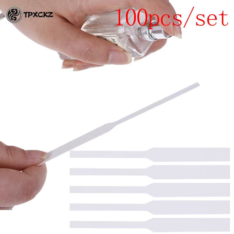 100Pcs/Pack White Perfume Essential Oils Test Paper Strips Aromatherapy Fragrance Testing Strip 130*12Mm