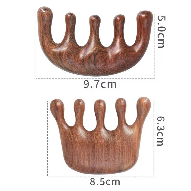 Sandalwood Hair Comb Scalp Relax Acupoint Massager Portable Wooden Handle Comb Anti-Static Styling Tool Massagem Body Massager