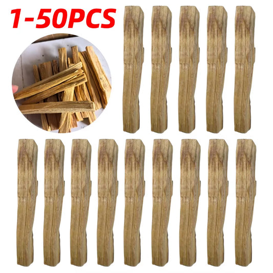 50-1PCS Palo Santo Natural Incense Sticks Wooden Smudging Stick Aromatherapy Burn Wooden Stick No Fragrance for Home Living Room